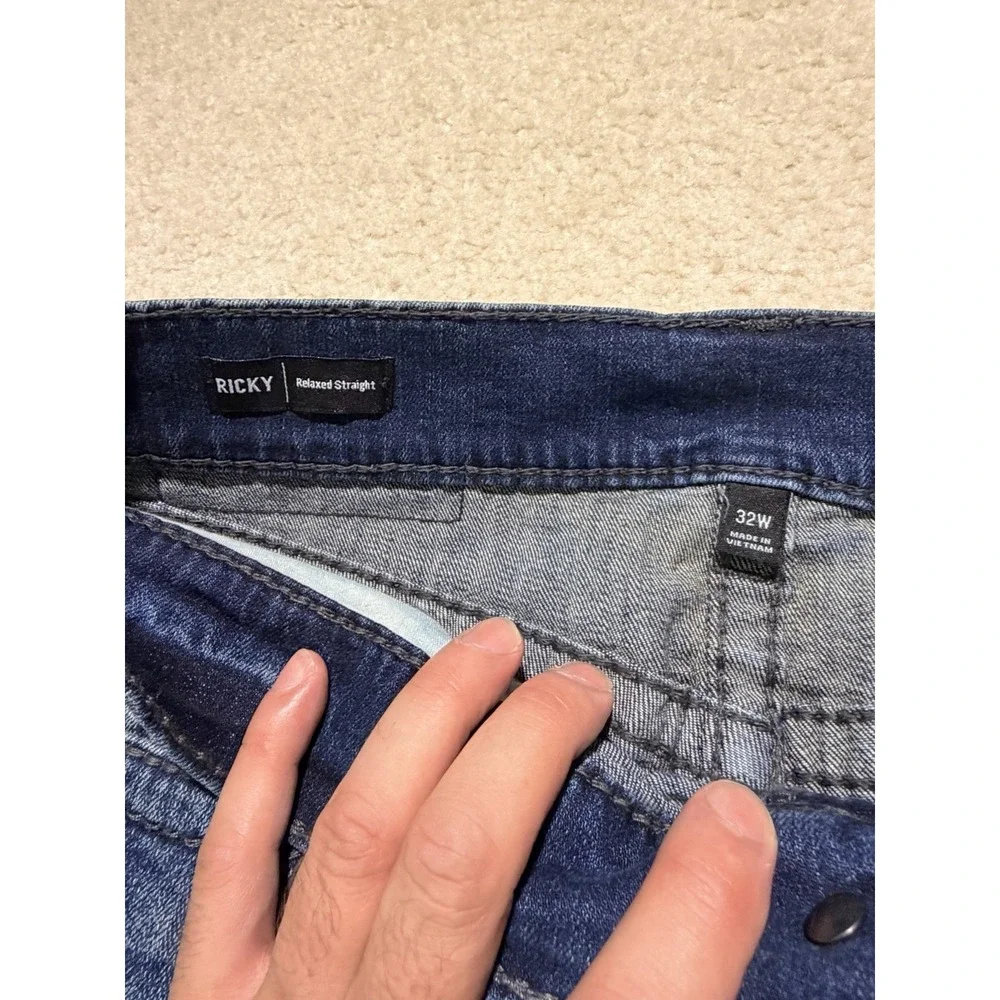 True Religion Ricky Relaxed Straight Jeans Men's 32 Medium Wash Flap Pocket Y2K